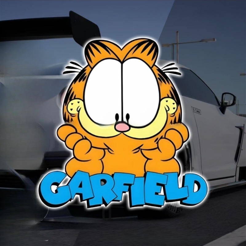 Car Accessories Sticker - 창의적인 만화 귀여운 가필드 자동차 스티커,