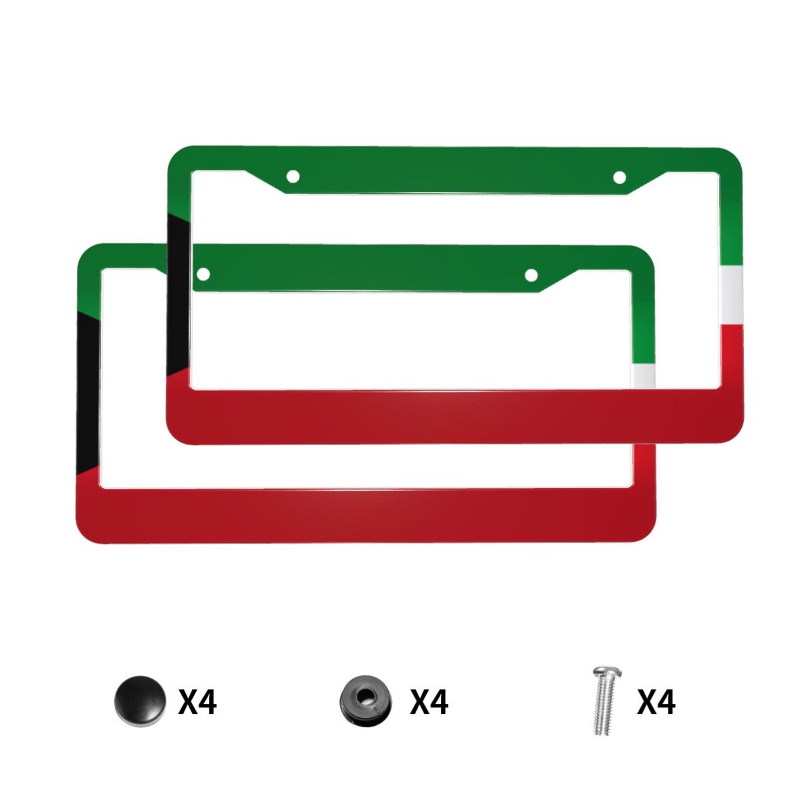 Car Accessories Kuwait - 쿠웨이트 국기 패턴 범용 알루미늄 합금