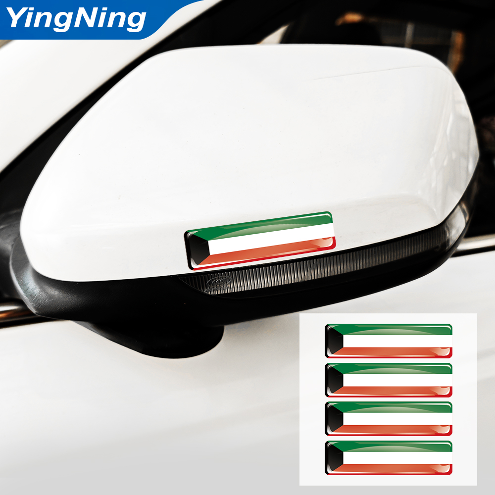 4PCS 쿠웨이트 국기 스티커 에폭시 3D 에폭시 돔형 - Car Accessories Kuwait 리뷰 및 가격