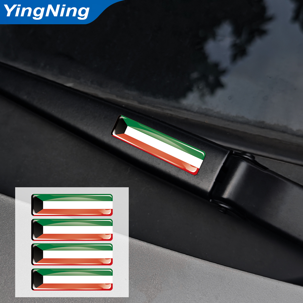 4PCS 쿠웨이트 국기 스티커 에폭시 3D 에폭시 돔형 - Car Accessories Kuwait 리뷰 및 가격
