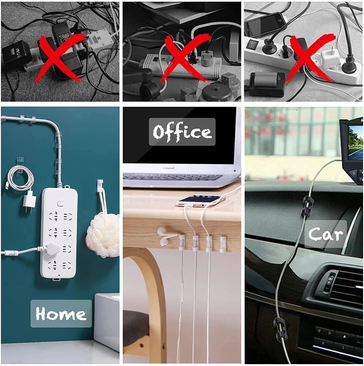 케이블 클립 정리기 드롭 와이어 홀더 코드 관리 셀프  - Car Cable Organizer 리뷰 및 가격