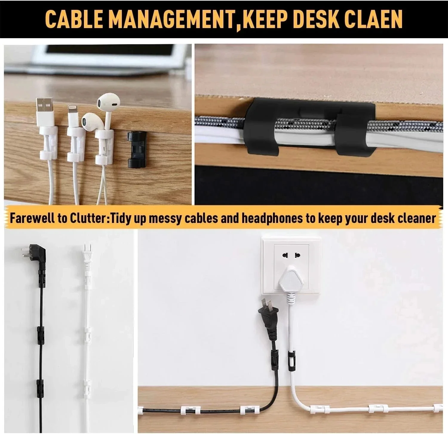 케이블 클립 정리기 드롭 와이어 홀더 코드 관리 셀프  - Car Cable Organizer 리뷰 및 가격