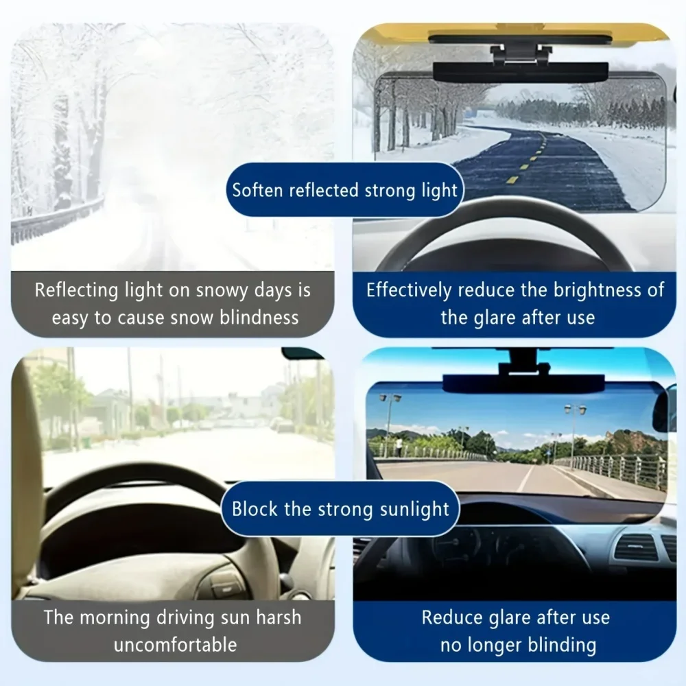 접이식 차량용 햇빛 가리개 HD 눈부심 방지 선글라스  - Car Accessories For Night Driving 리뷰 및 가격