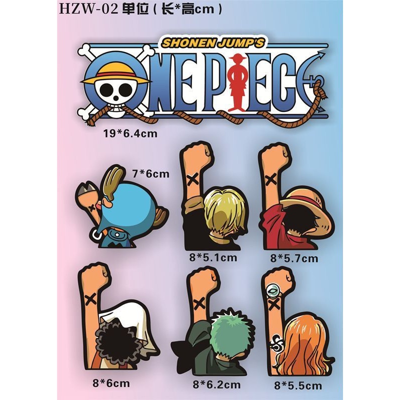 원피스 전기차 스티커, 루피 만화 장식, 방수, 흠집을 - Car Accessories Sticker 리뷰 및 가격