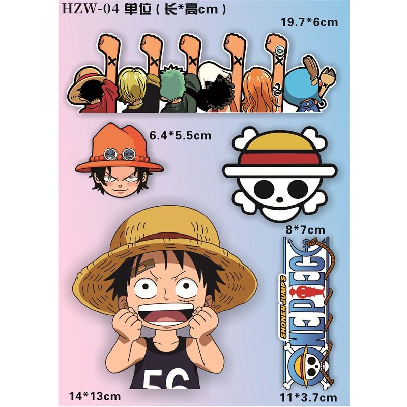 원피스 전기차 스티커, 루피 만화 장식, 방수, 흠집을 - Car Accessories Sticker 리뷰 및 가격