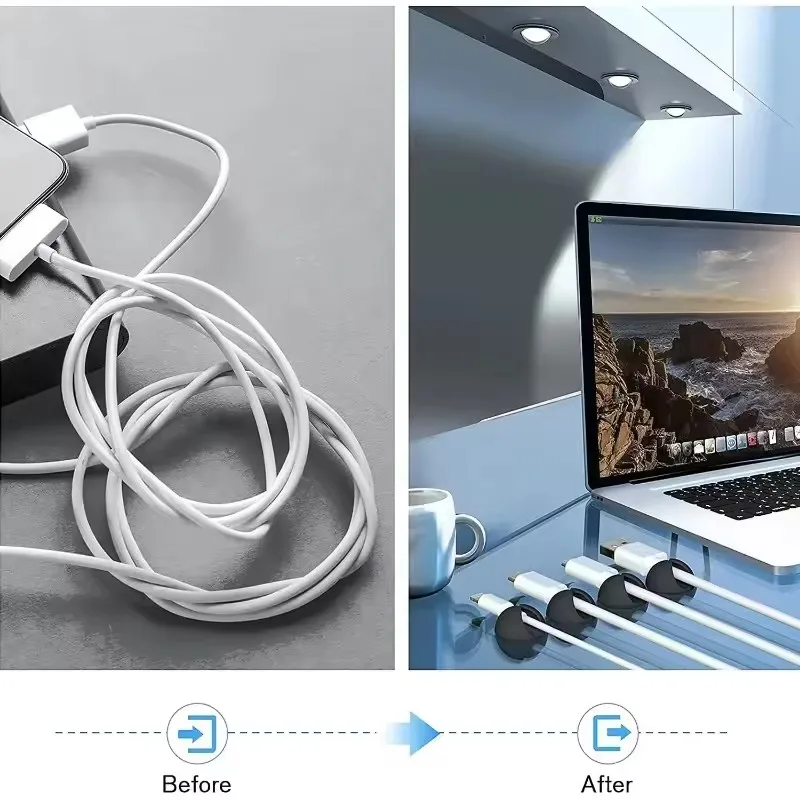 5/50개 케이블 클립 와인더 정리기 원형 충전기 코드 - Car Cable Organizer 리뷰 및 가격