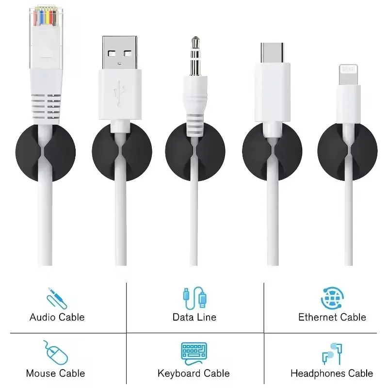 5/50개 케이블 클립 와인더 정리기 원형 충전기 코드 - Car Cable Organizer 리뷰 및 가격