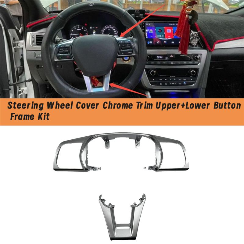 AEF2-1세트 자동차 스티어링 휠 커버 크롬 트림 상 - Steering Wheel Cover 리뷰 및 가격