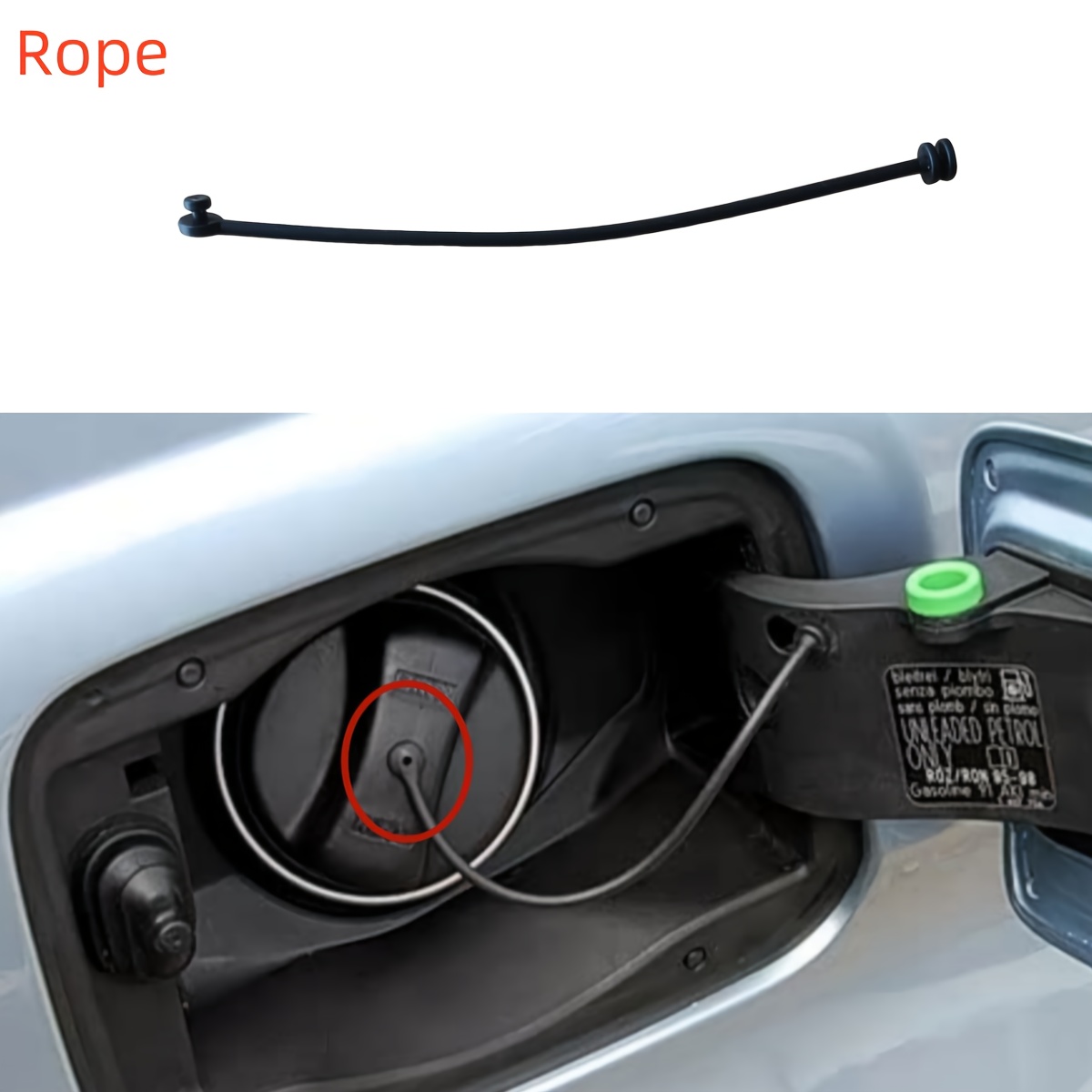 1pc 자동차 연료 탱크 캡 케이블 분실 방지 로프 O - Car Accessories Brand 리뷰 및 가격