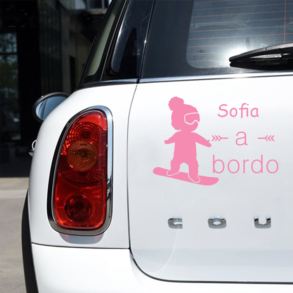 1pc 비닐 아기 bordo 다채로운 자동차 스티커 자 - Car Accessories Sticker 리뷰 및 가격