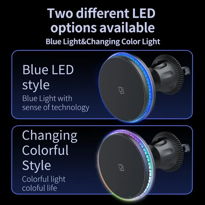 LED/RGB 자기식 차량용 무선 충전기 아이폰 12  - Car Cable Organizer 리뷰 및 가격