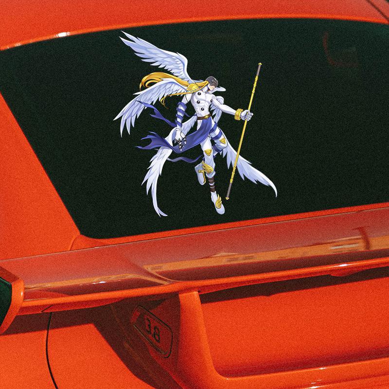 디지몬 자동차 스티커 귀여운 패션 만화 크리 에이 티브 - Car Accessories Sticker 리뷰 및 가격