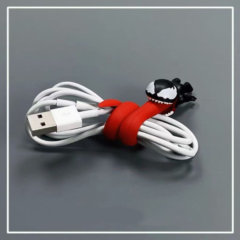 귀여운 베놈 USB 유선 데이터 케이블 홀더 보호 케이 - Car Cable Organizer 리뷰 및 가격
