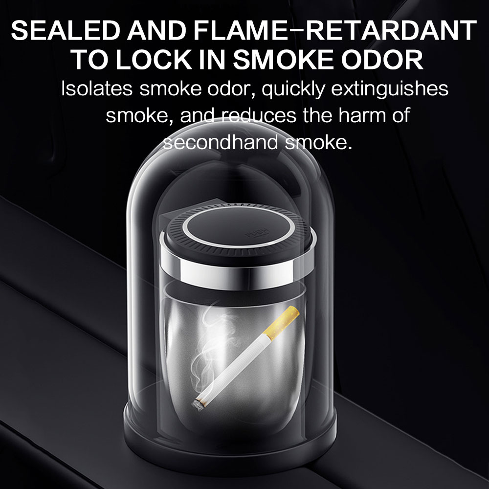 LED 조명이 있는 차량용 재떨이, 무연 스테인리스 스 - Car Accessories For Night Driving 리뷰 및 가격