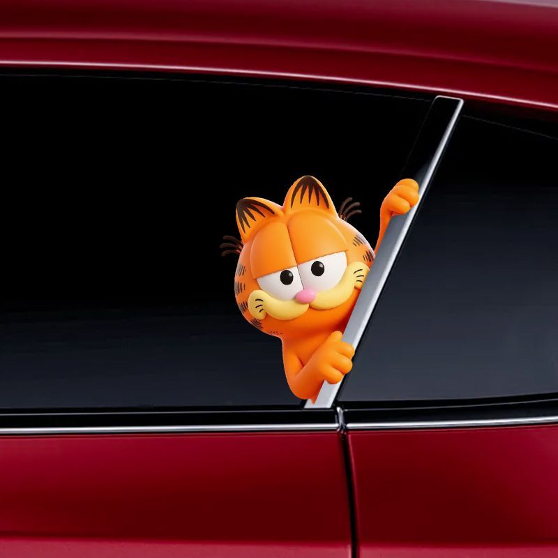 가필드 애니메이션 만화 귀엽고 재미있는 비밀스러운 시청 - Car Accessories Sticker 리뷰 및 가격