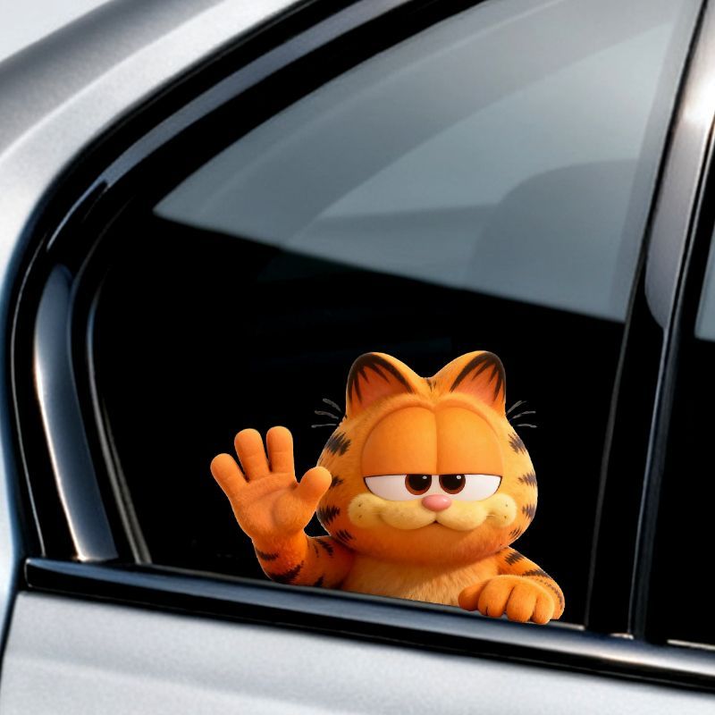 가필드 애니메이션 만화 귀엽고 재미있는 비밀스러운 시청 - Car Accessories Sticker 리뷰 및 가격