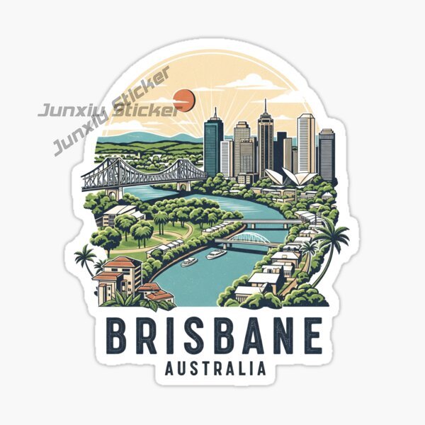 브리즈번 호주 국기 국가 상징 풍경 관광 자동차 스티커 - Car Accessories Brisbane 리뷰 및 가격