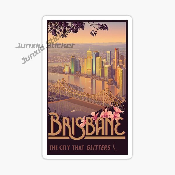 브리즈번 호주 국기 국가 상징 풍경 관광 자동차 스티커 - Car Accessories Brisbane 리뷰 및 가격