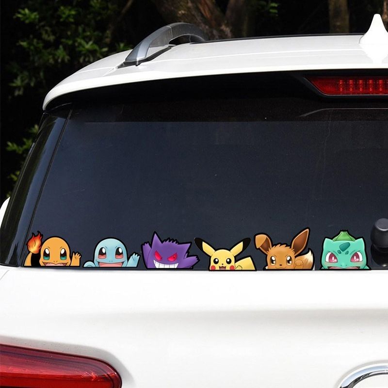 포켓몬 자동차 창문 스티커, 포켓몬 겐가 자동차 뒷면  - Car Accessories Sticker 리뷰 및 가격