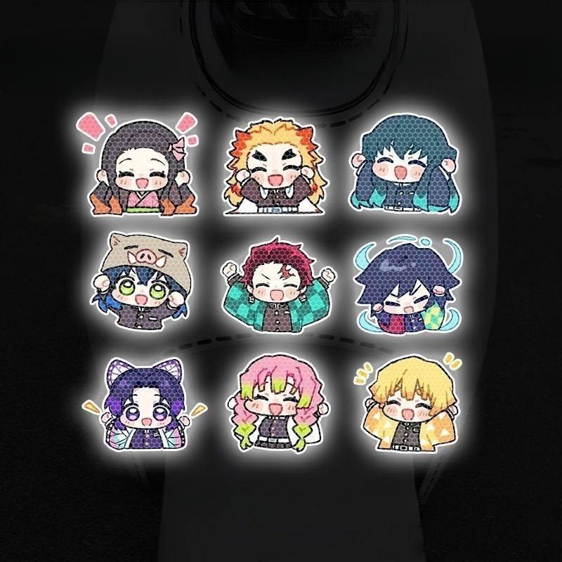 데몬 슬레이어 만화 캐릭터 자동차 반사 스티커, 전기차 - Car Accessories Sticker 리뷰 및 가격